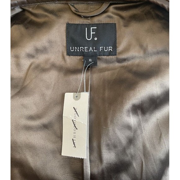 Anthropologie UNREAL FUR Striped Faux Fur Jacket - Retail $429, Size: XL NWT - Picture 6 of 11